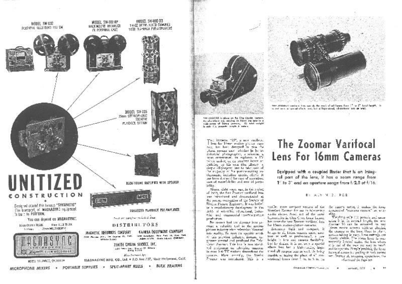 http://www.zoomlenshistory.org.uk/archive/omeka-temp/American Cinematographer - January 1954 - The Zoomar Varifocal Lens For 16mm Cameras - Alvin D Roe.pdf