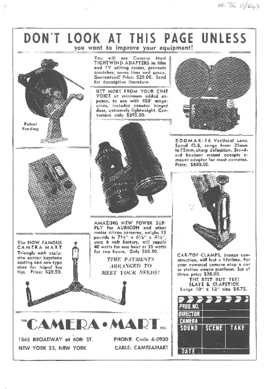 http://www.zoomlenshistory.org.uk/archive/omeka-temp/American Cinematographer - v36 n11 - Camera Mart Advertisement.pdf